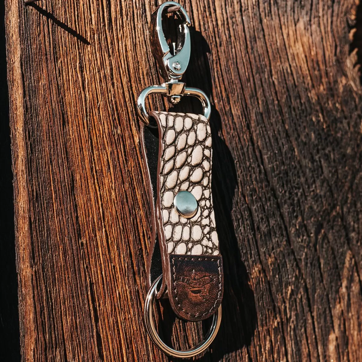 Freebird Stores Key Chain Taupe Croco Store