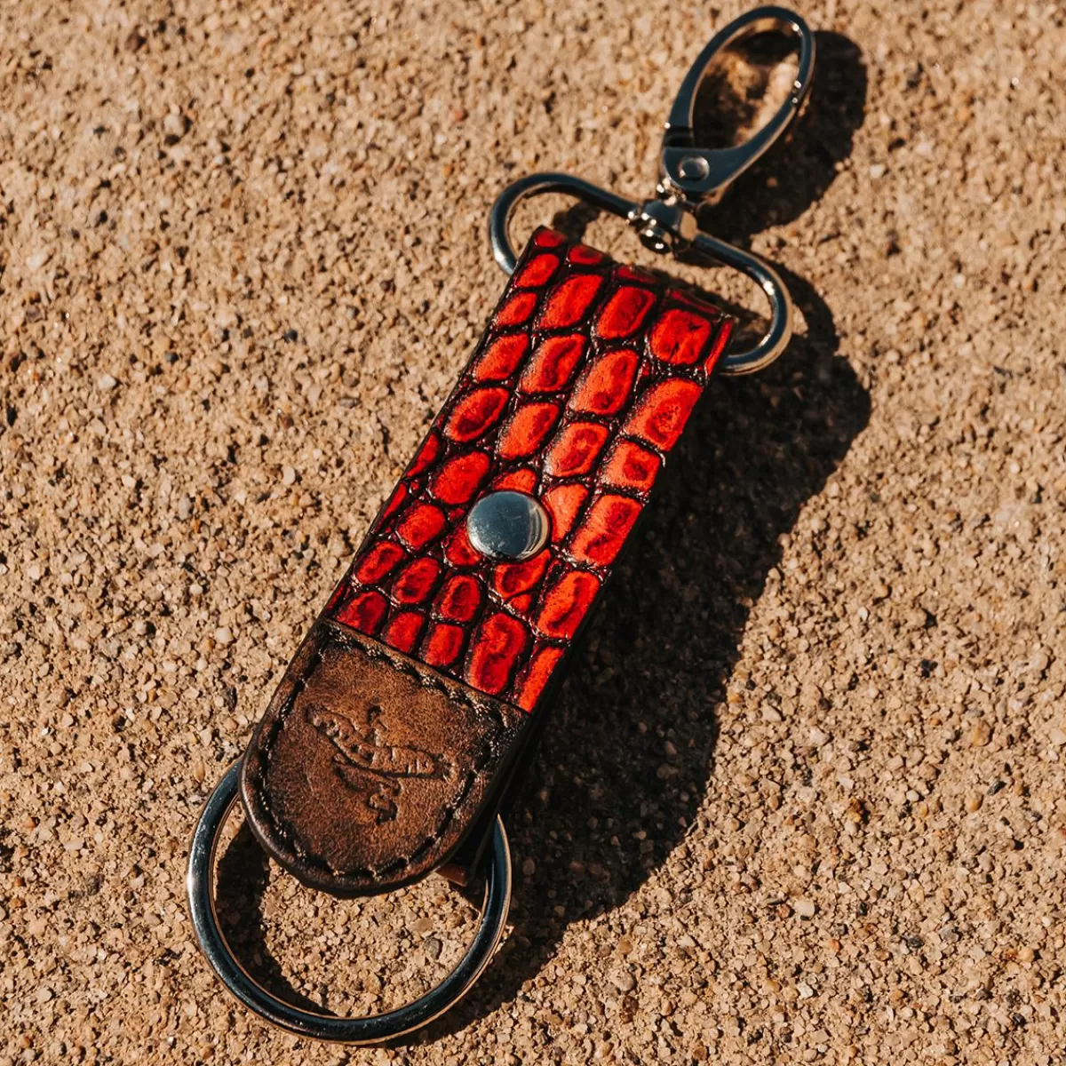 Freebird Stores Key Chain Red Croco Store